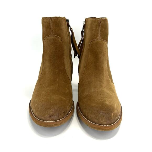 Sam Edelman Mari Women Brown Ankle Boot Sz 9.5 Suede Cuban Heel Cushioned Bootie - Picture 3 of 15